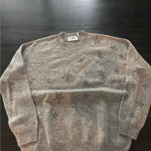 Gray Star Pattern Sweater for Men